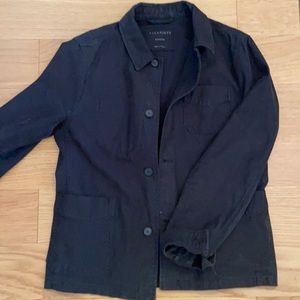 All Saints Black Shirt Jacket